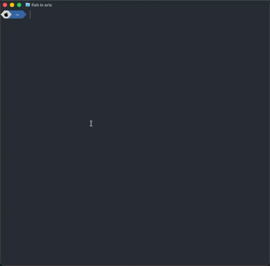 Terminal recording of the With getting-started flow ending in a spiral window